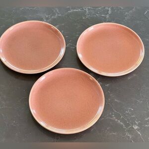 Russel Wright American Modern 6” Desserts Plates in Coral Peach (3)